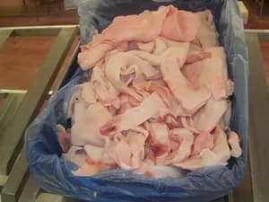 Frozen pork cutting fat, rindless PRIME QUALITY