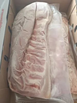 Frozen pork belly rindless skinless