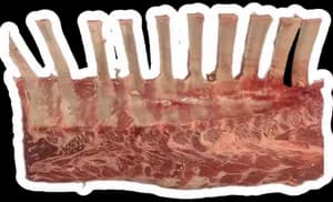 Frozen mutton rack 1 pack vacuüm