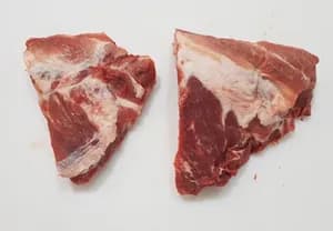 Frozen pork ribs, triangles