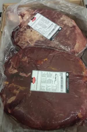 Frozen beef eye round pad