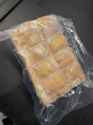 Frozen pork raw material (with fat tissue) in vacuum blocks